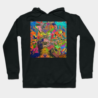 Abstract Acrylic and Digital Hoodie